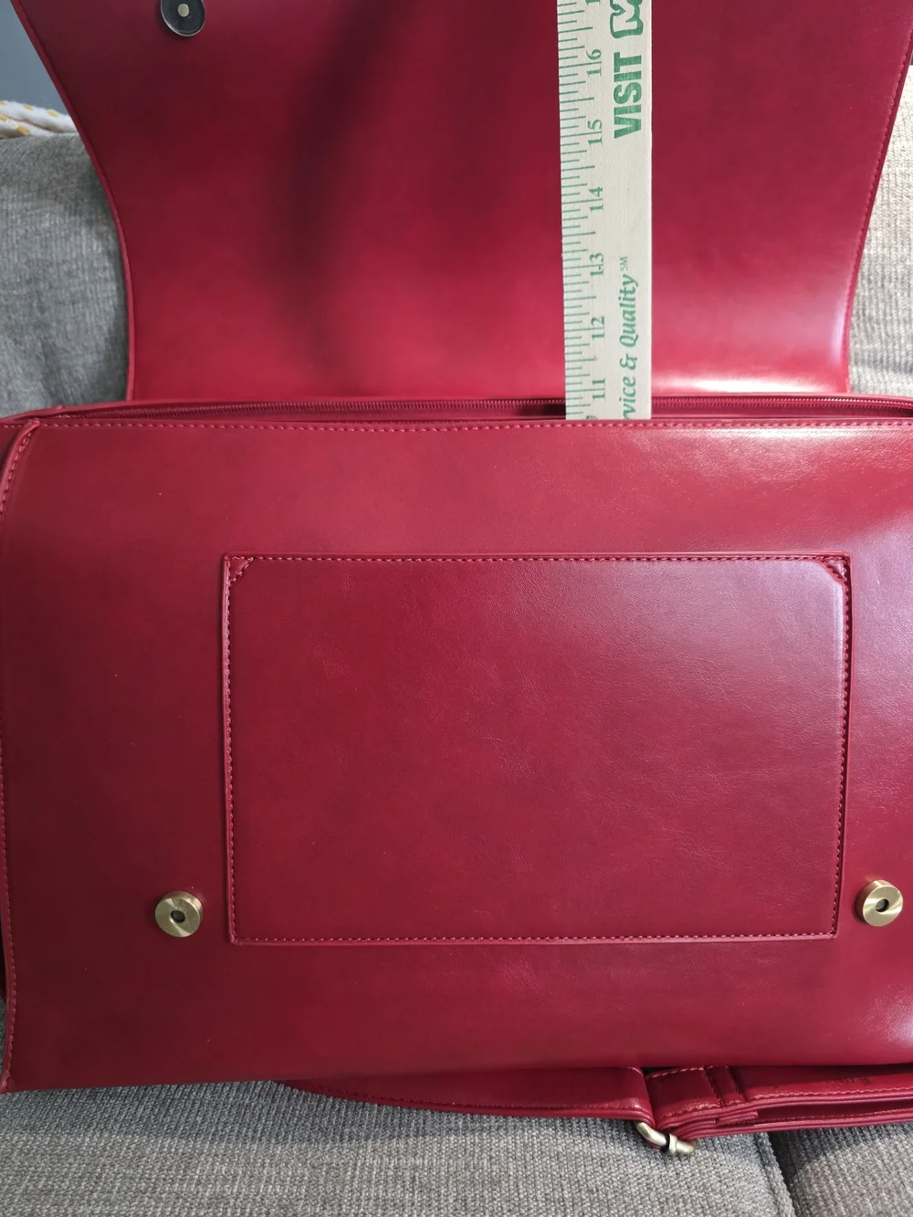 Walasa Red Split Leather Vintage Briefcase Laptop Bag - Pristine Like New!